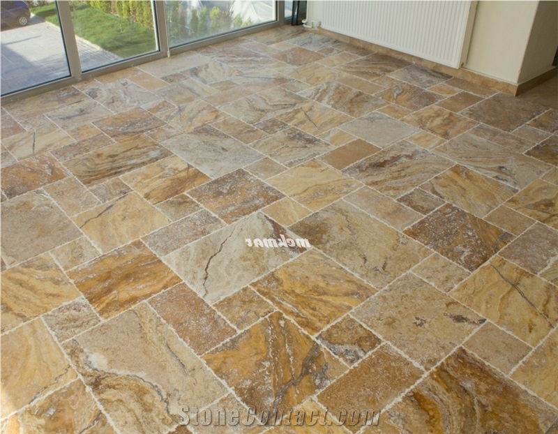 Scabas Gold Travertine Finished Product
