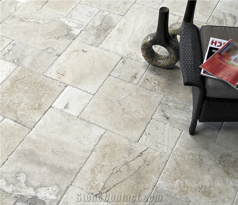 Silver Travertine Finished Product