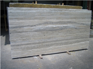 Silver Travertine Slab