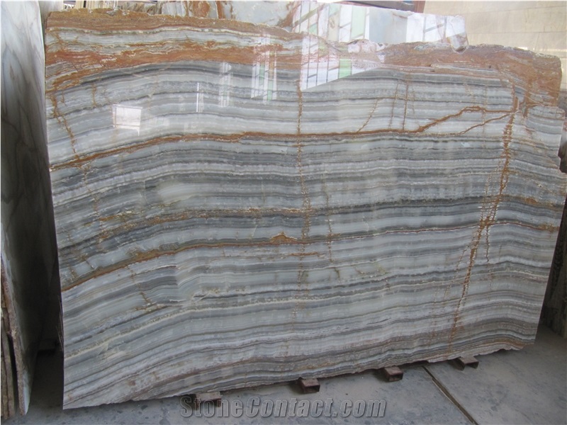 Smoky Grey Onyx Slab