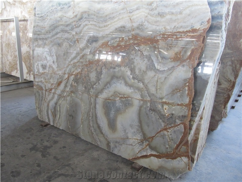 Smoky Grey Onyx Slab