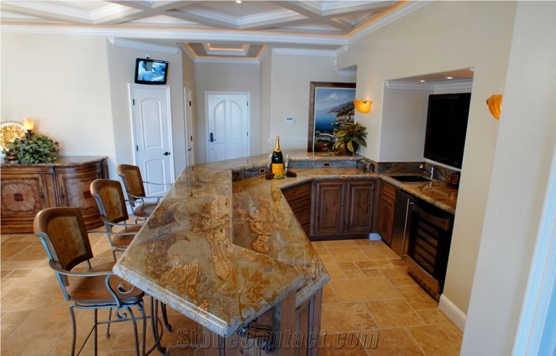 Snake Brown Granite Finished Product