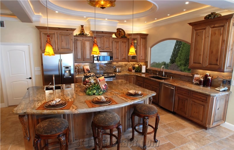 Snake Brown Granite Finished Product