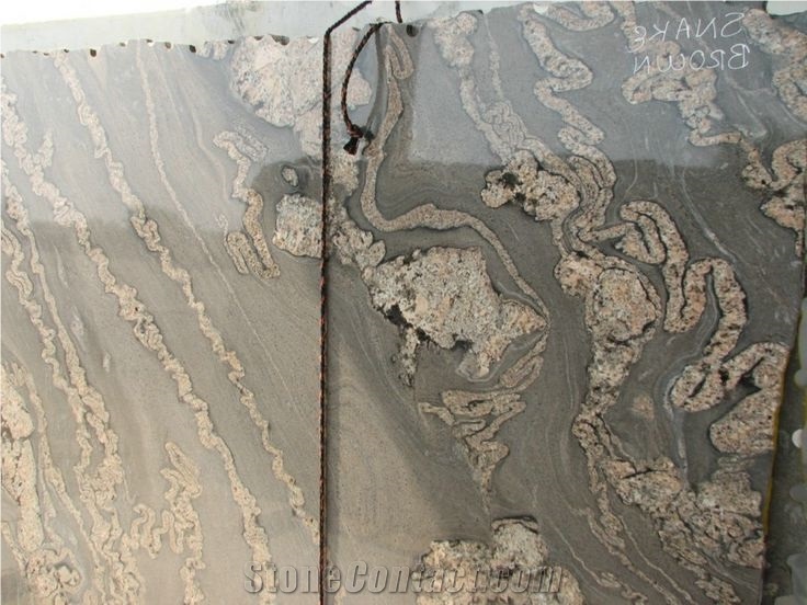 Snake Brown Granite Slab