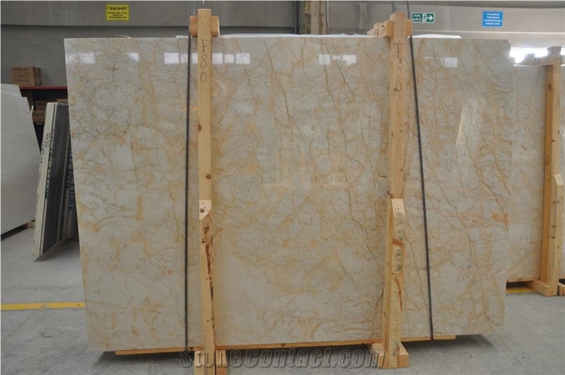 Spider Beige Marble Slab