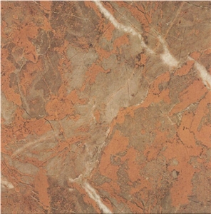 Sunset Glow Red Marble