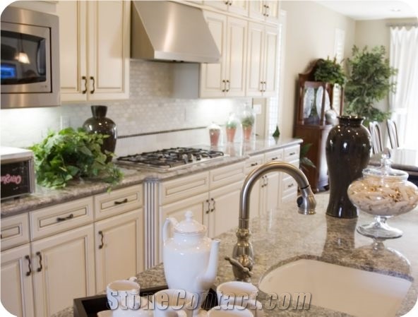 Taupe White Granite Finished Product
