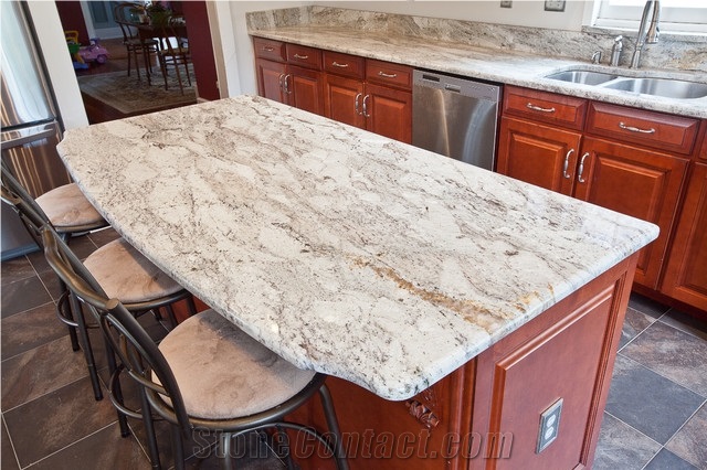 Taupe White Granite Finished Product
