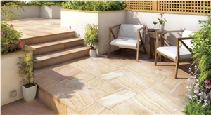 Teak Wood Sandstone Finished Product