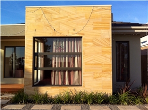 Teak Wood Sandstone Finished Product