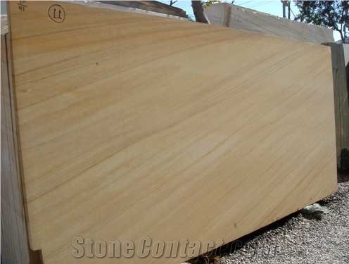 Teak Wood Sandstone Slab