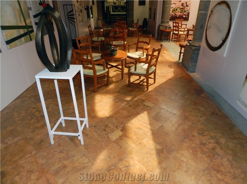 Ticul Naranja Limestone Finished Product