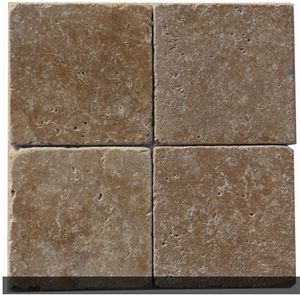 Dark Walnut Travertine Finished Product