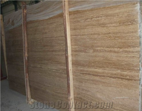 Dark Walnut Travertine Slab