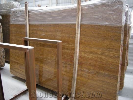 Dark Walnut Travertine Slab