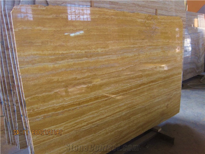 Travertino Giallo Persiano Slab