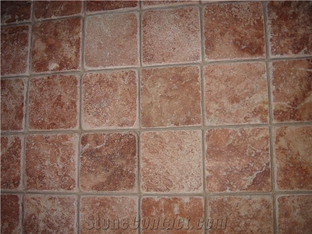 Turkey Red Travertine Finished Product