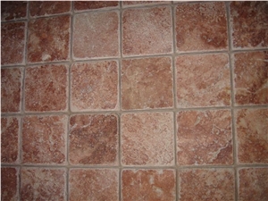 Turkey Red Travertine Finished Product