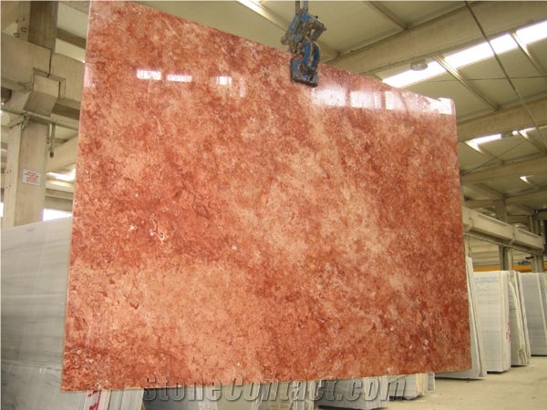 Turkey Red Travertine Slab