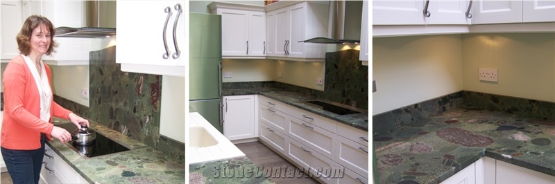 Twister Green Granite Finished Product