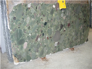 Twister Green Granite Slab