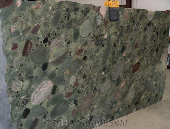 Twister Green Granite Slab