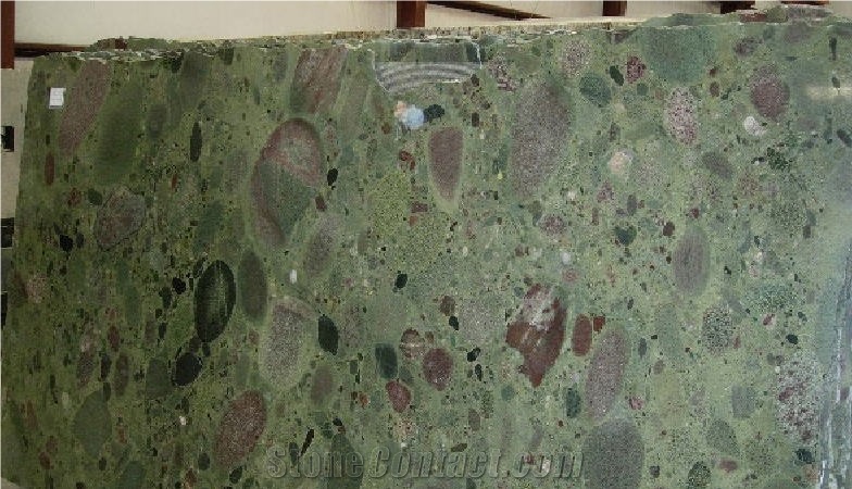 Twister Green Granite Slab