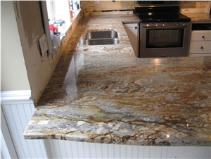 Typhoon Gold Granite Finished Product