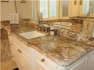 Typhoon Gold Granite Finished Product
