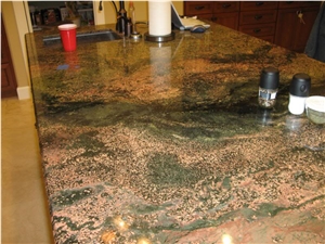 Verde Fire Granite Finished Product