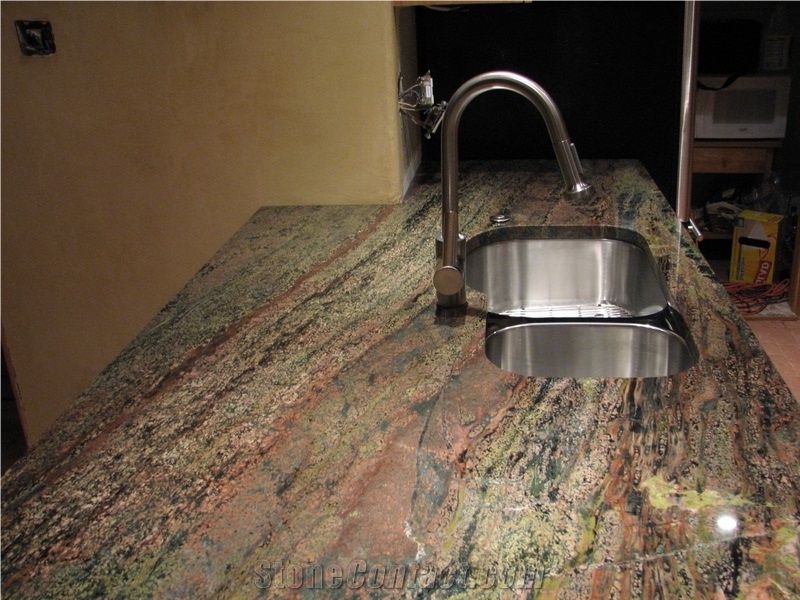 Verde Fire Granite Finished Product