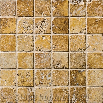 Yellow Brown Travertine Finished Product