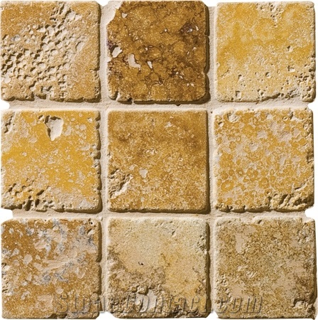 Yellow Brown Travertine Finished Product