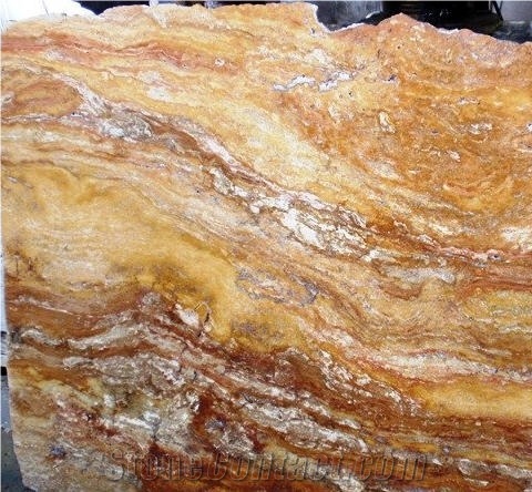 Konya Scabas Travertine Quarry, Autumn Leaves Travertine