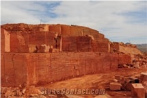 Persian Red Travertine Pazeno Quarry