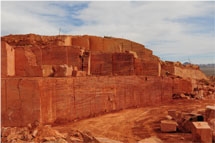 Persian Red Travertine Pazeno Quarry