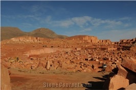 Persian Red Travertine Pazeno Quarry