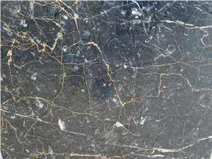 Iran Nero Marquina Marble - Golden Black Marble Quarry