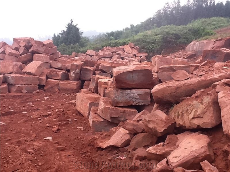 Red Sandstone Sichuan Quarry