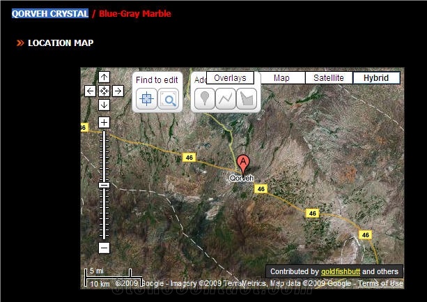 Qorveh Crystal Marble Quarry, Blue-Gray Marble