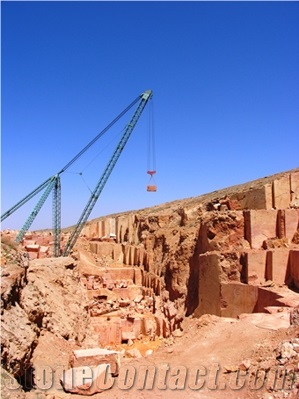 Azarshahr Red Travertine Quarry