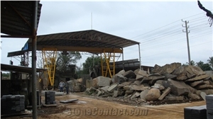 Black basalt quarry