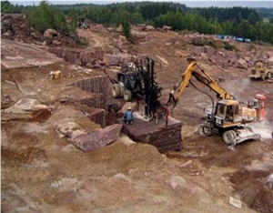 Karelia Red Granite - Rosso Carelia Granite - Karelien Rot Granite Quarry