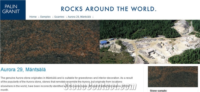 Aurora Granite, Mantsala Granite 29, Mantsala Quarry