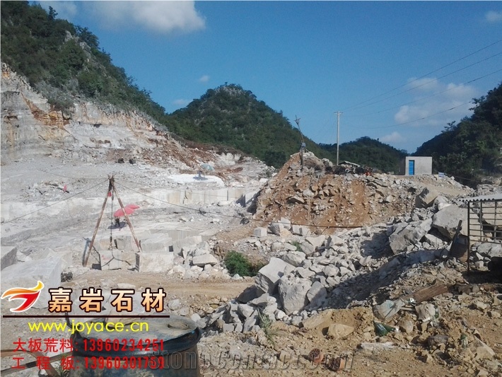 Grey wooden marble quarry