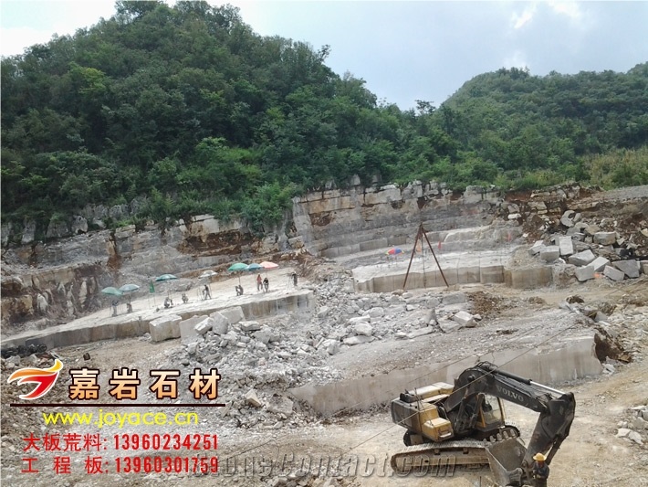 Grey wooden marble quarry