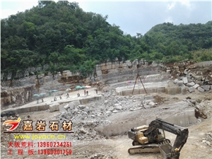 Grey wooden marble quarry