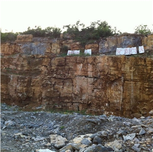 Light grey limestone quarry