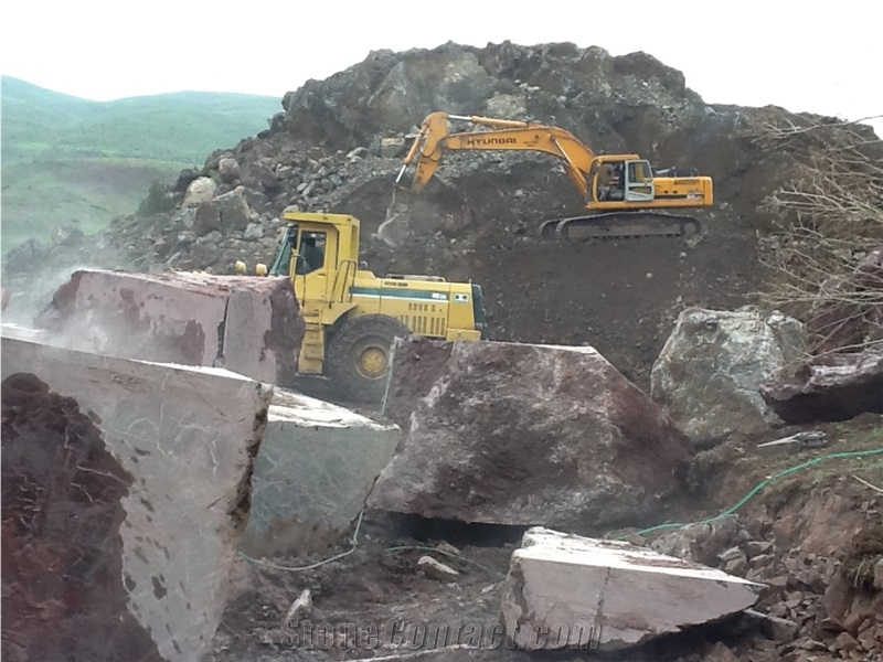 Sivas Cherry Marble Quarry