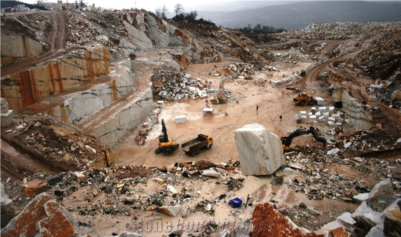 Bursa Kemalpasa Quarry - Pasha White Cloudy, Pasha White, Pasha Calacatta, Pasha White Extra